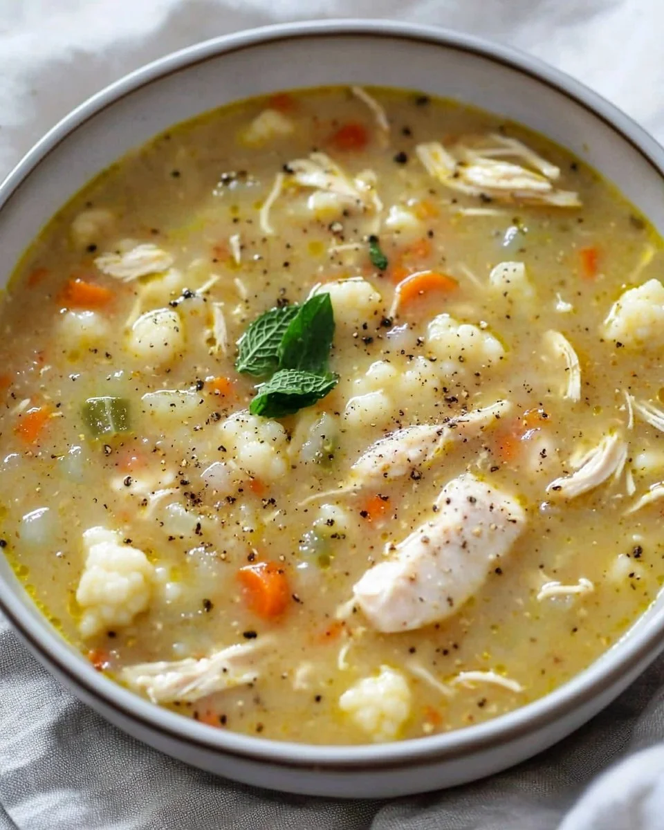 30-Minute Anti-Inflammatory Cauliflower Chicken Soup Recipe