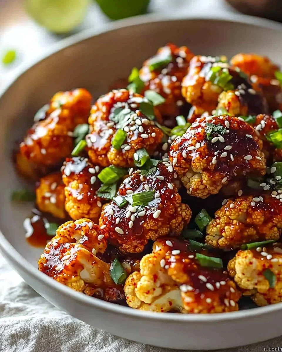 Air-Fried Korean Chili Cauliflower (Gochujang)
