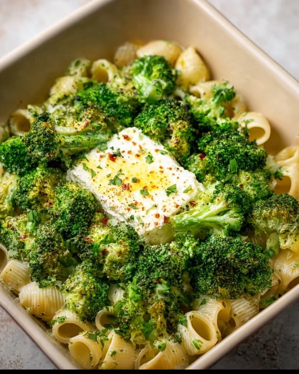 Baked Feta and Broccoli Pasta