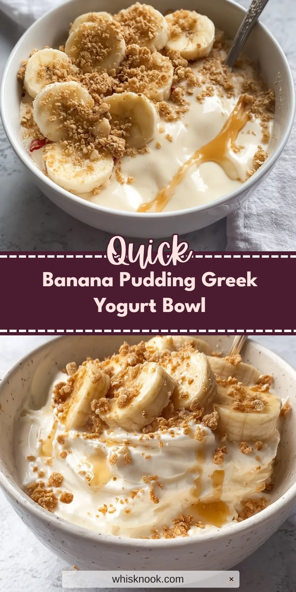 Banana Pudding Greek Yogurt Bowl