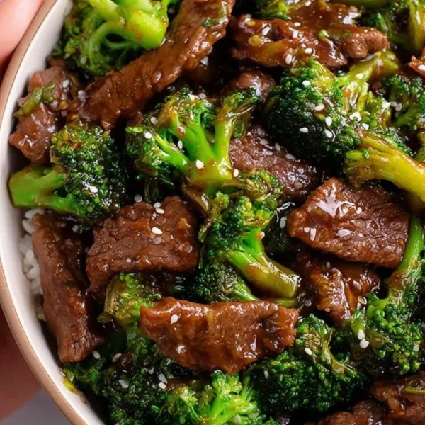 Delicious Beef and Broccoli Stir-Fry served in a bowl with vibrant vegetables