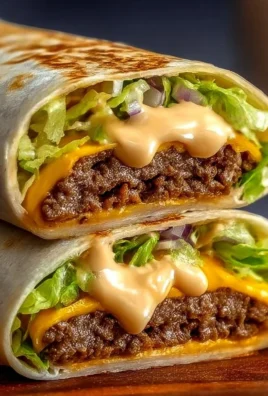 Delicious Big Mac Wraps served on a plate with fresh ingredients