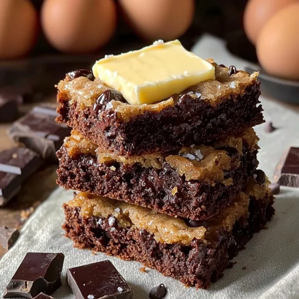Delicious Brown Butter Brookies featuring a blend of brownies and cookies