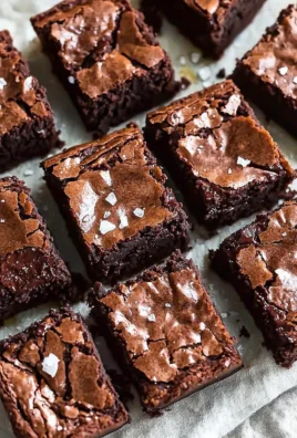 Delicious homemade brown butter brownies on a wooden table