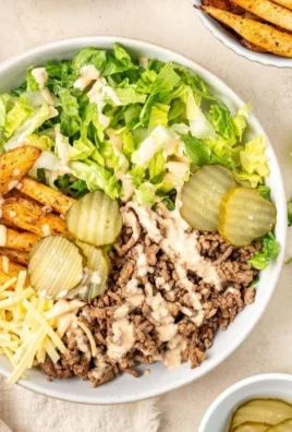 Colorful Burger Bowls with fresh toppings and ingredients