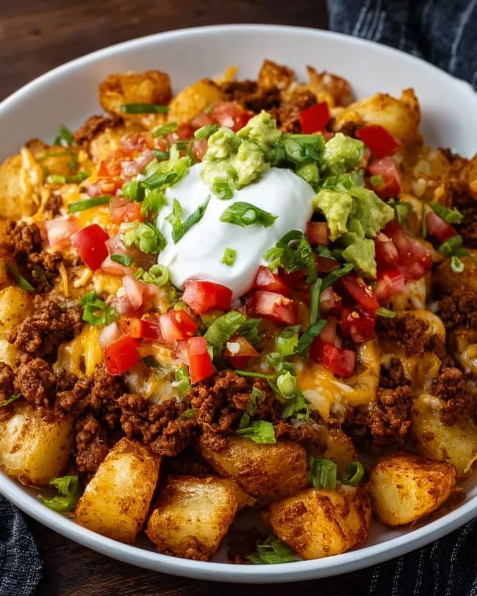 Cheesy Taco Potatoes