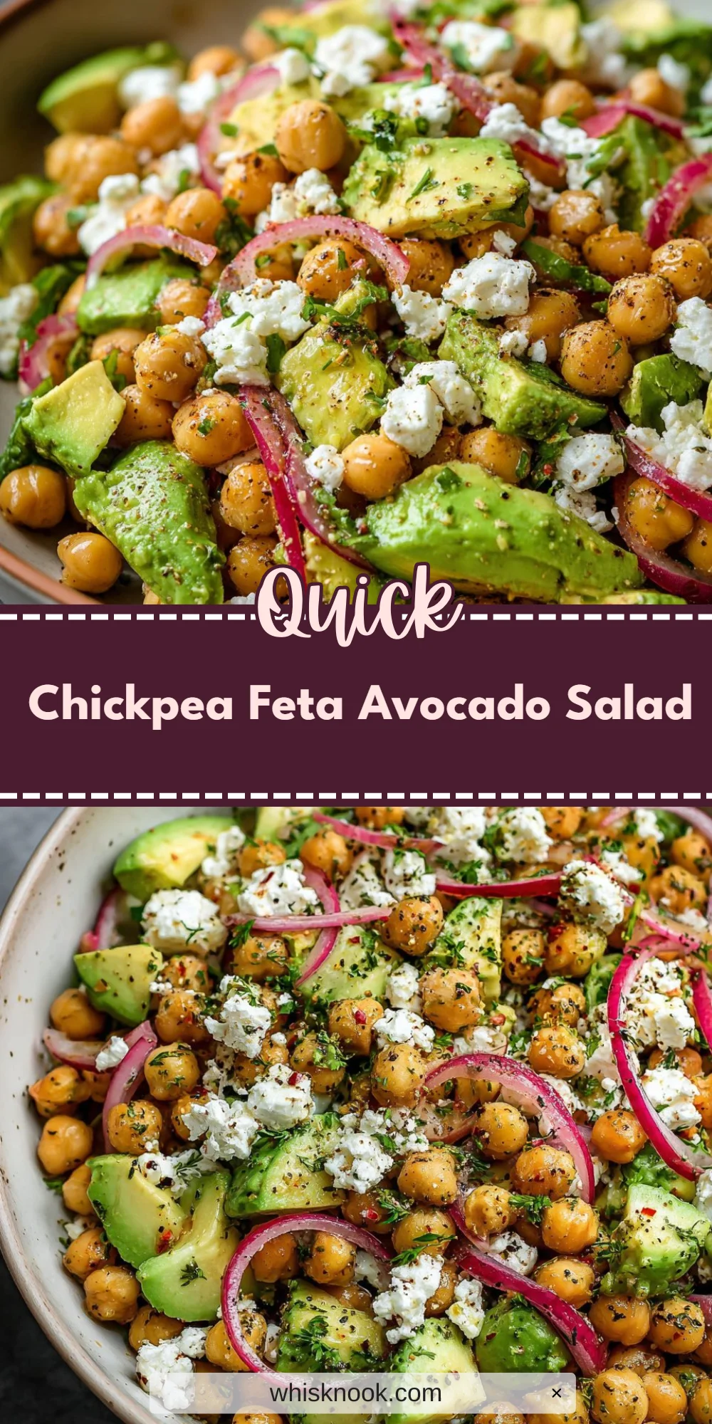 Chickpea Feta Avocado Salad