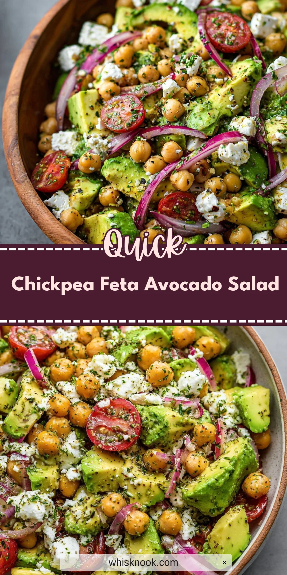 Chickpea Feta Avocado Salad