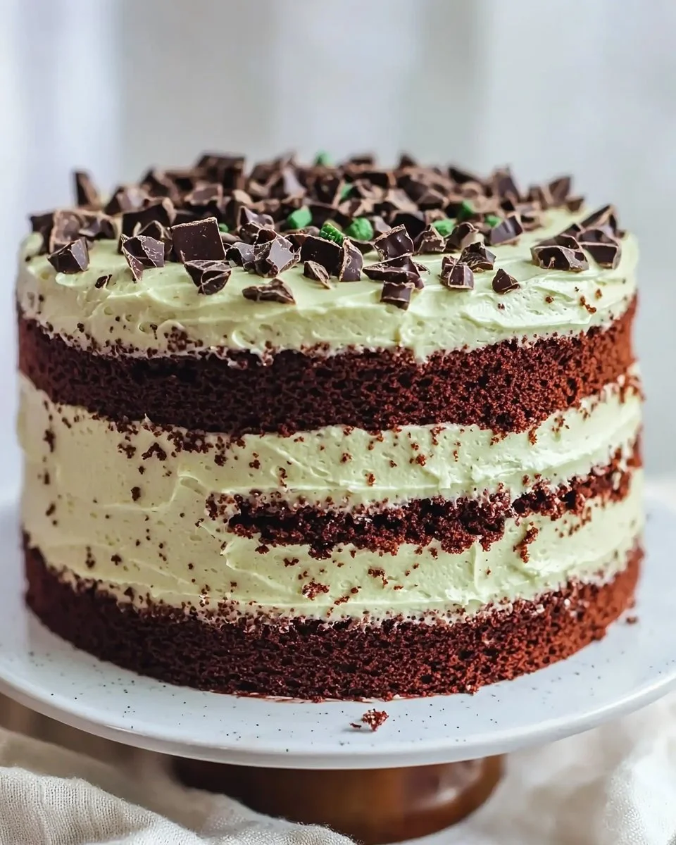 Chocolate Mint Layered Cake