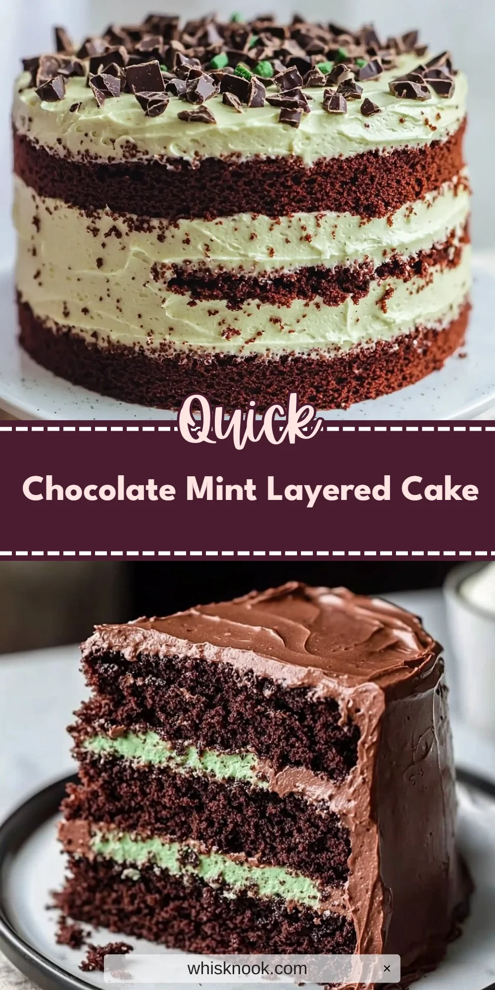 Chocolate Mint Layered Cake