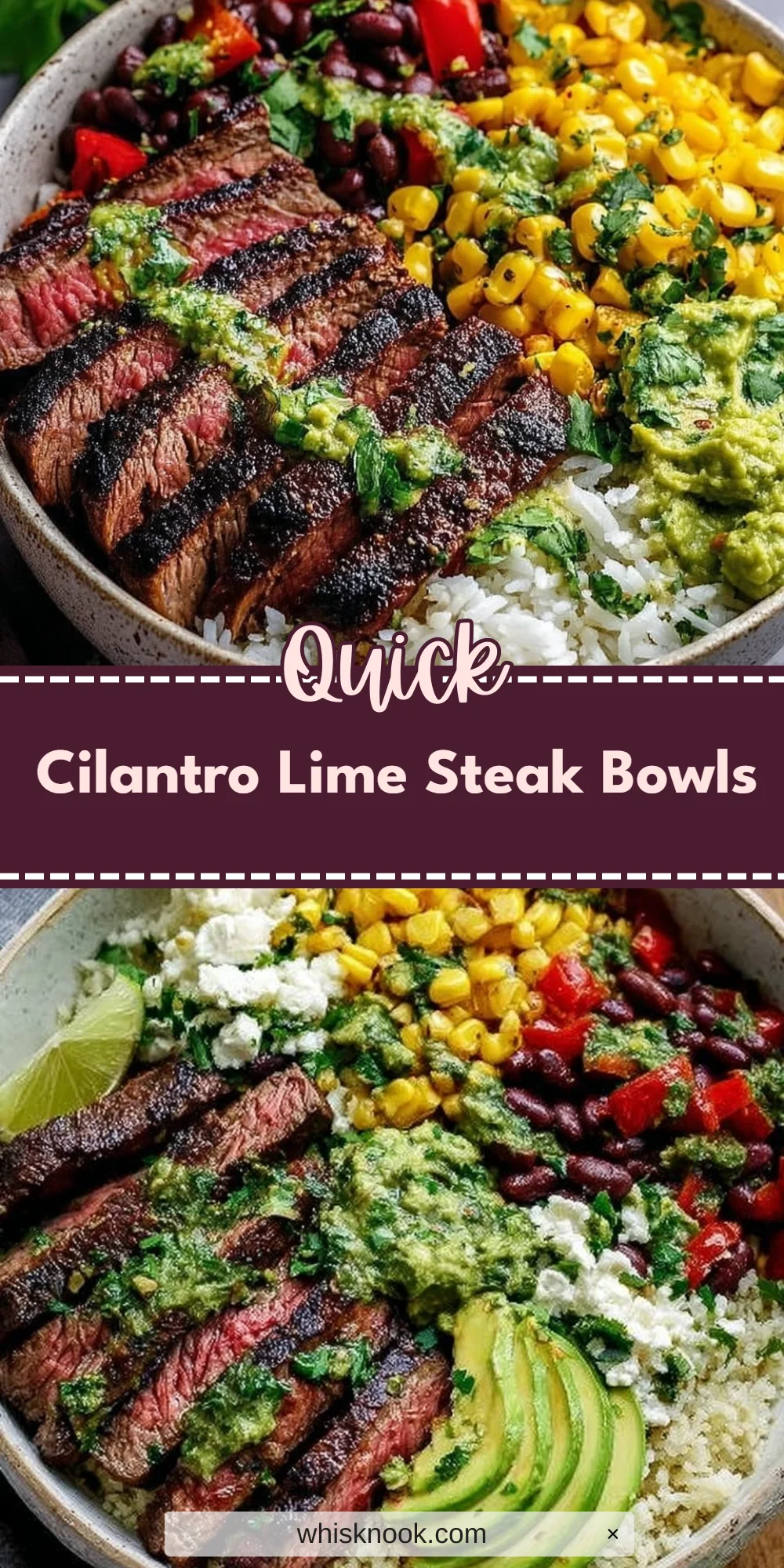 Cilantro Lime Steak Bowls