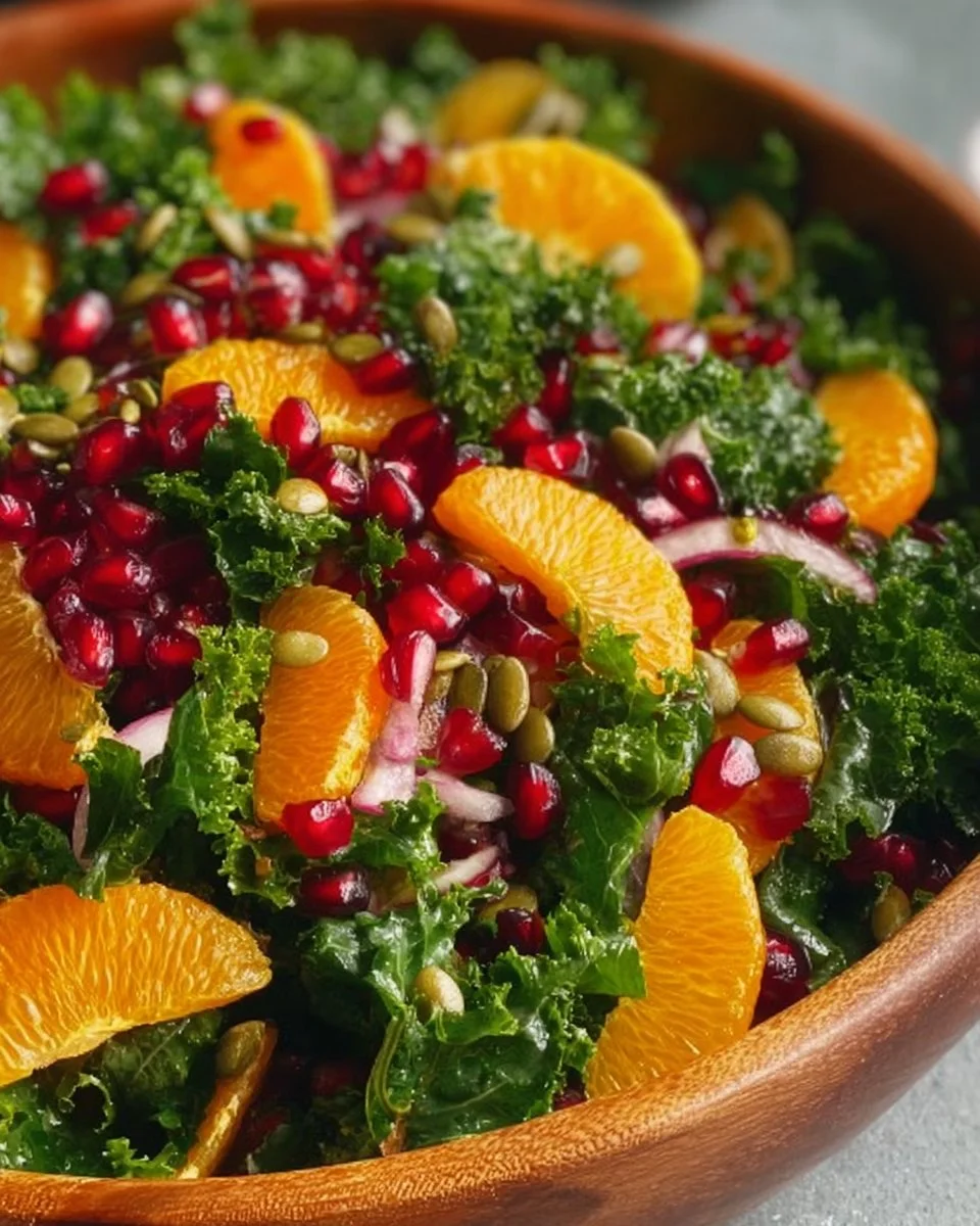 Citrus Pomegranate Kale Salad