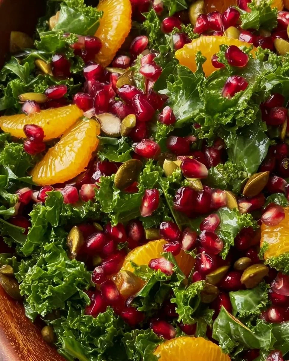 Citrus Pomegranate Kale Salad