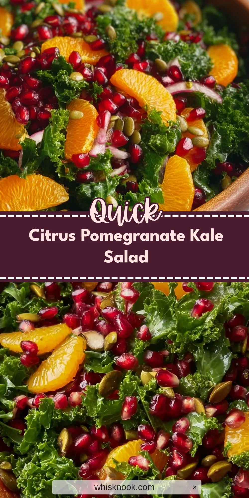 Citrus Pomegranate Kale Salad