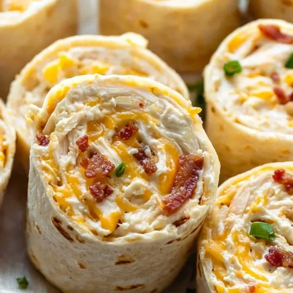 Delicious Crack Chicken Pinwheels appetizer served on a platter