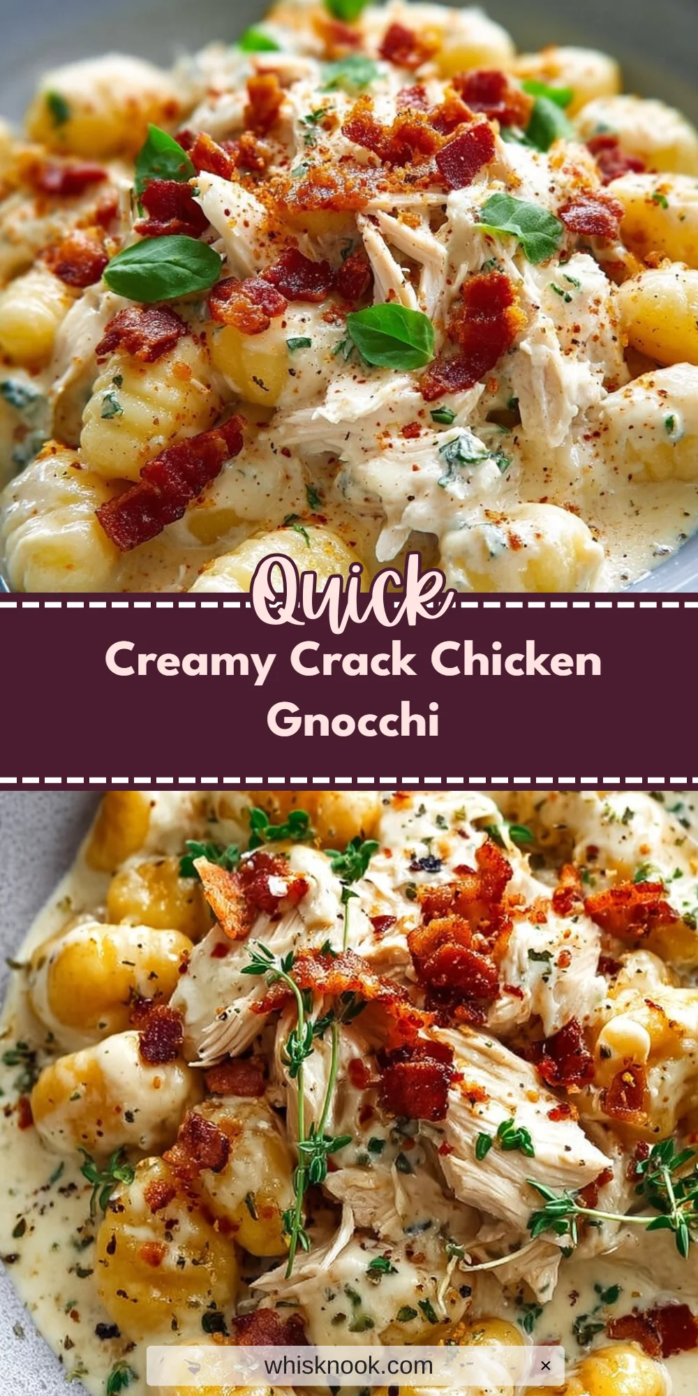 Creamy Crack Chicken Gnocchi