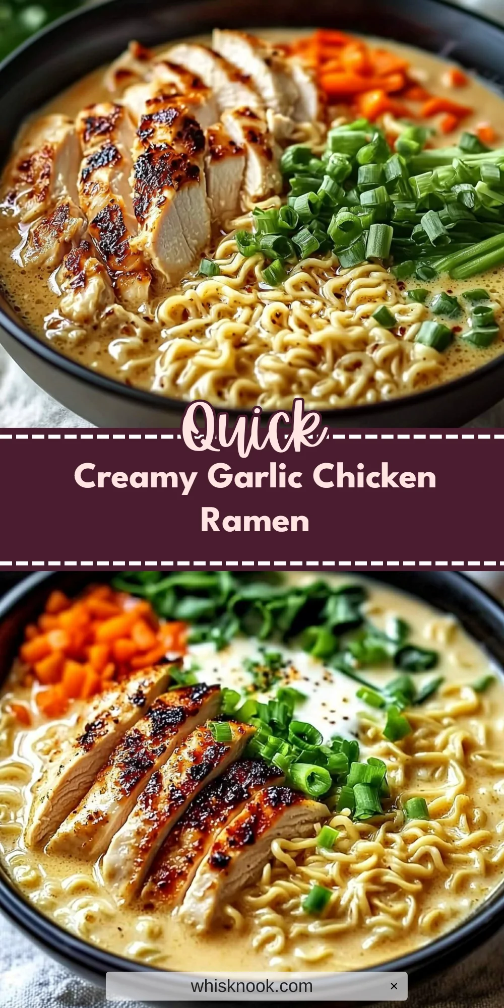 Creamy Garlic Chicken Ramen