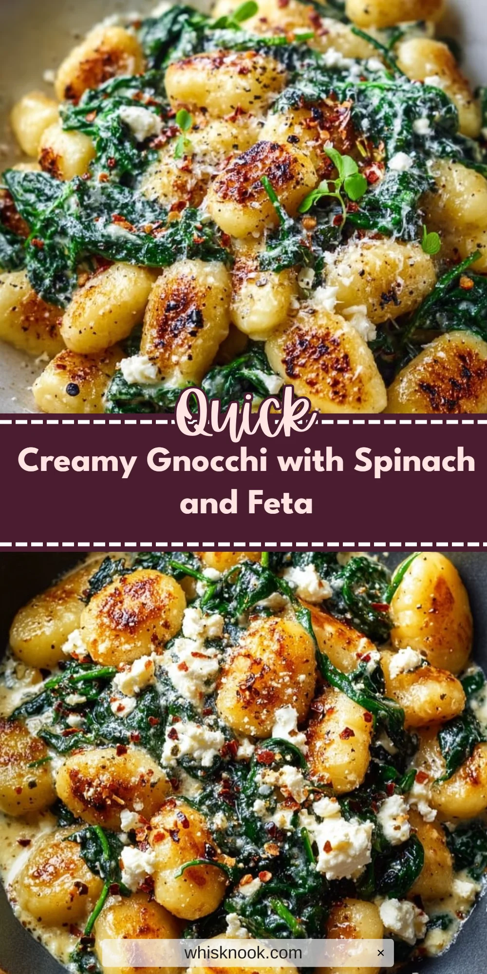 Creamy Gnocchi with Spinach and Feta