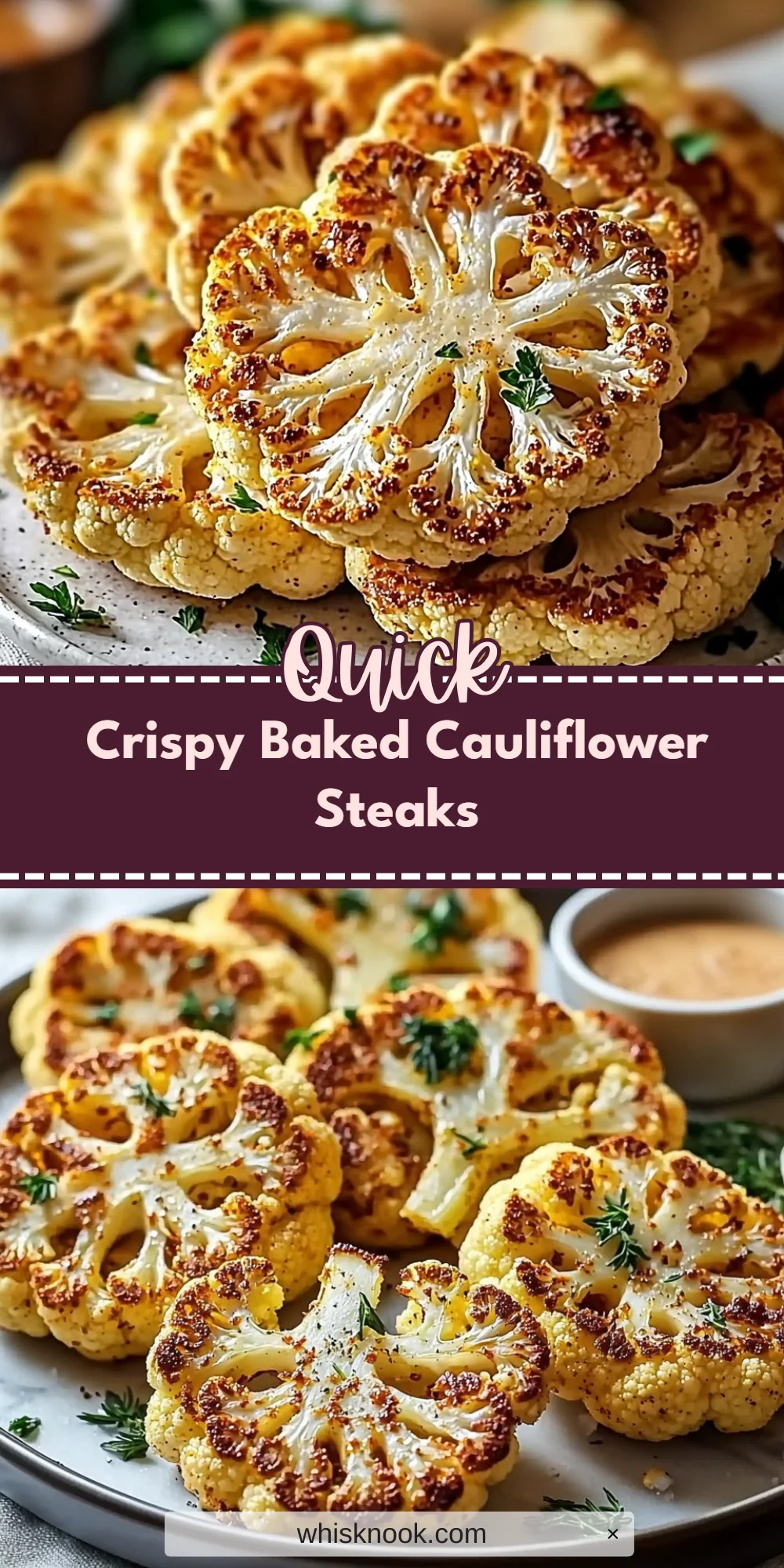 Crispy Baked Cauliflower Steaks