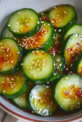 Bowl of Easy Asian Cucumber Salad with sliced cucumbers and sesame seeds