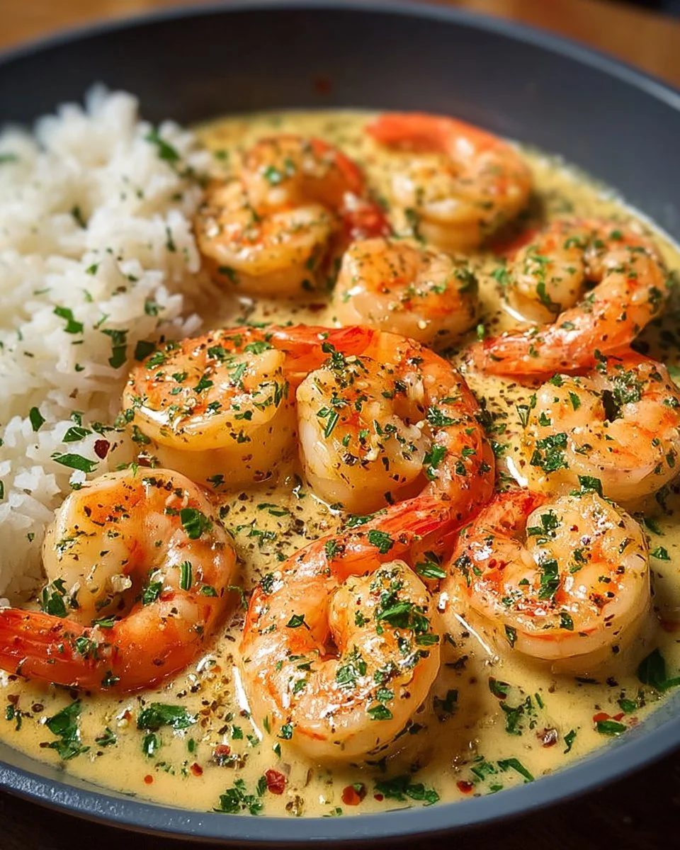 Easy Creamy Garlic Shrimp