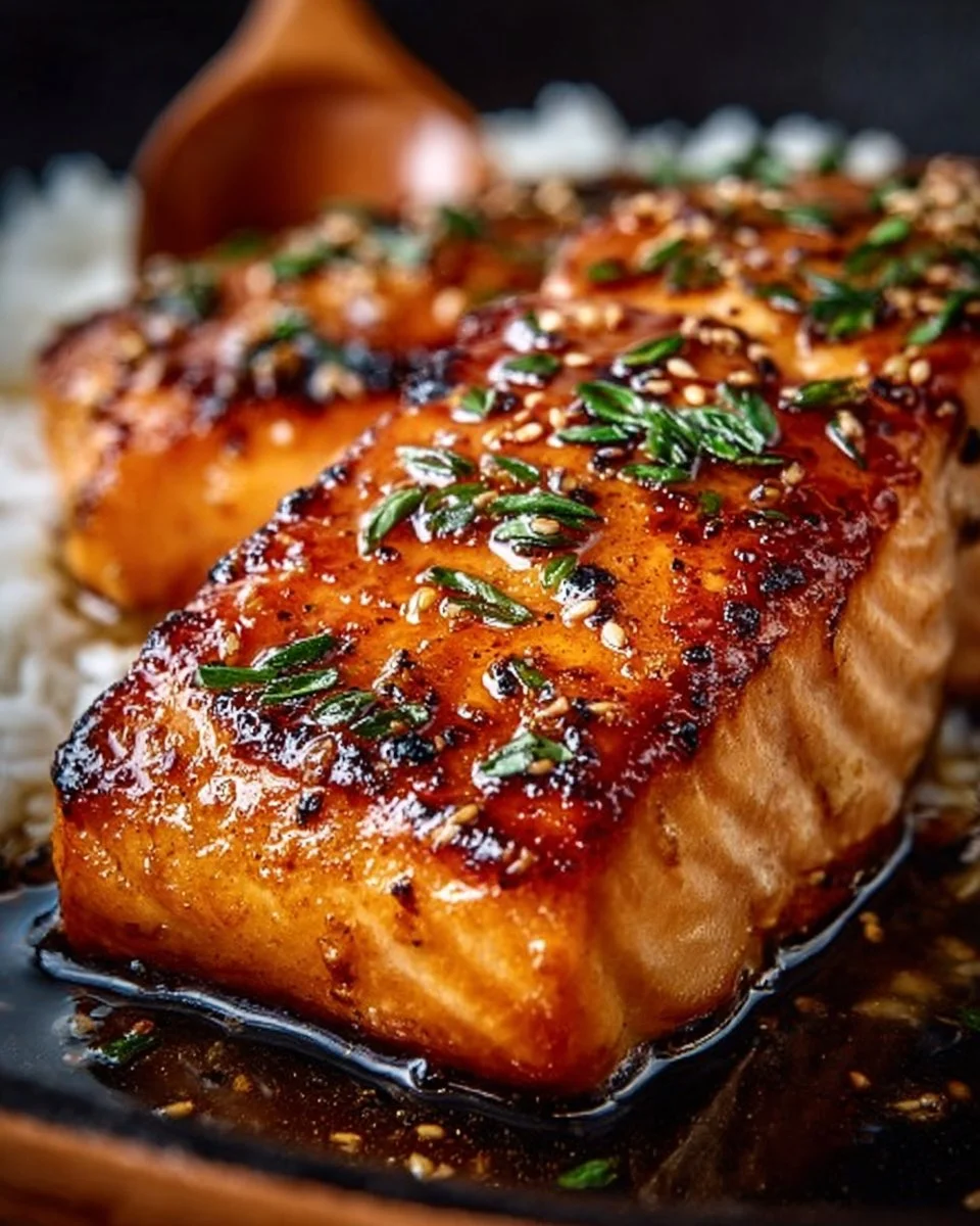 Easy Crispy Honey Garlic Glazed Salmon Recipe