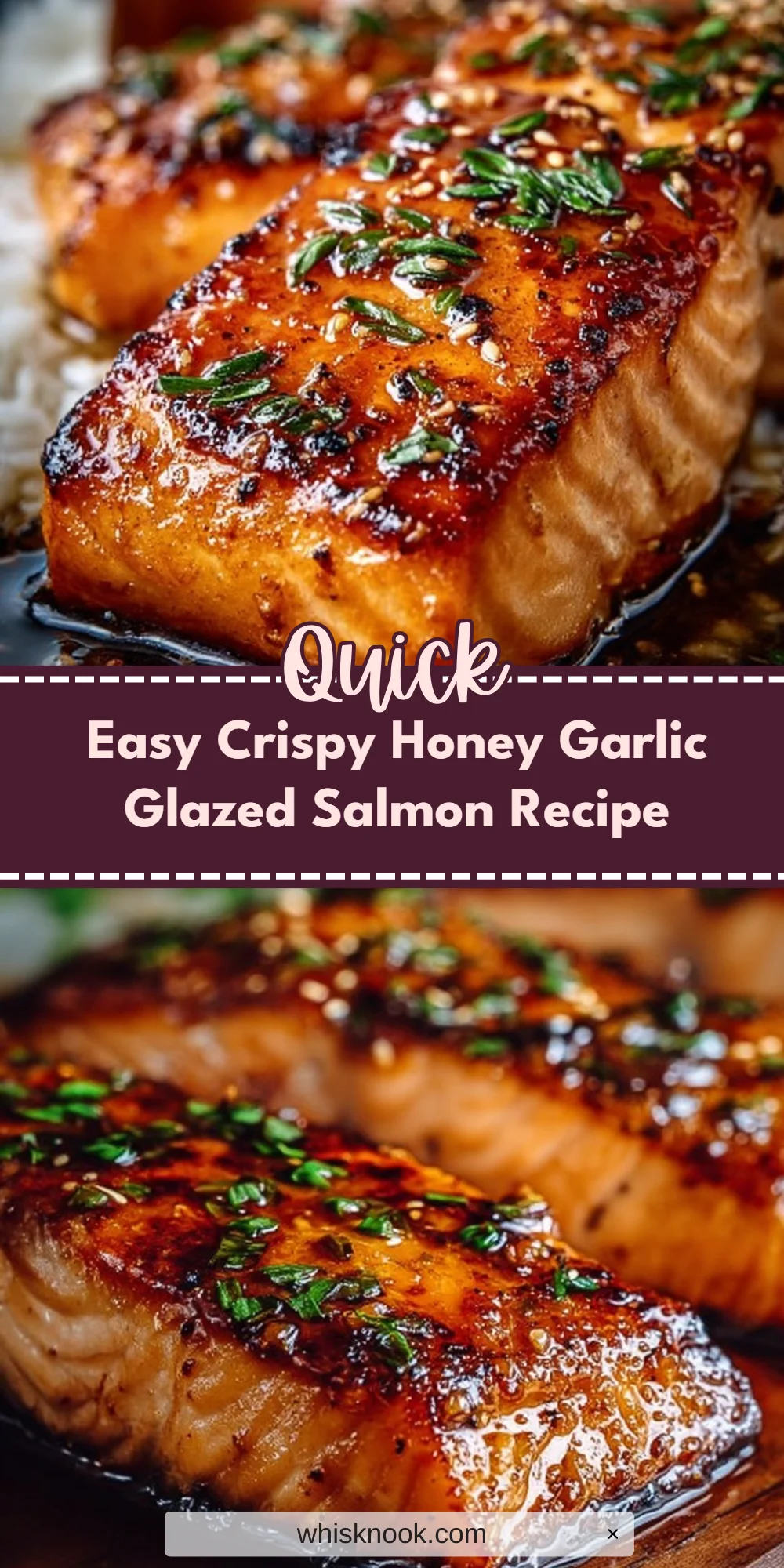 Easy Crispy Honey Garlic Glazed Salmon Recipe