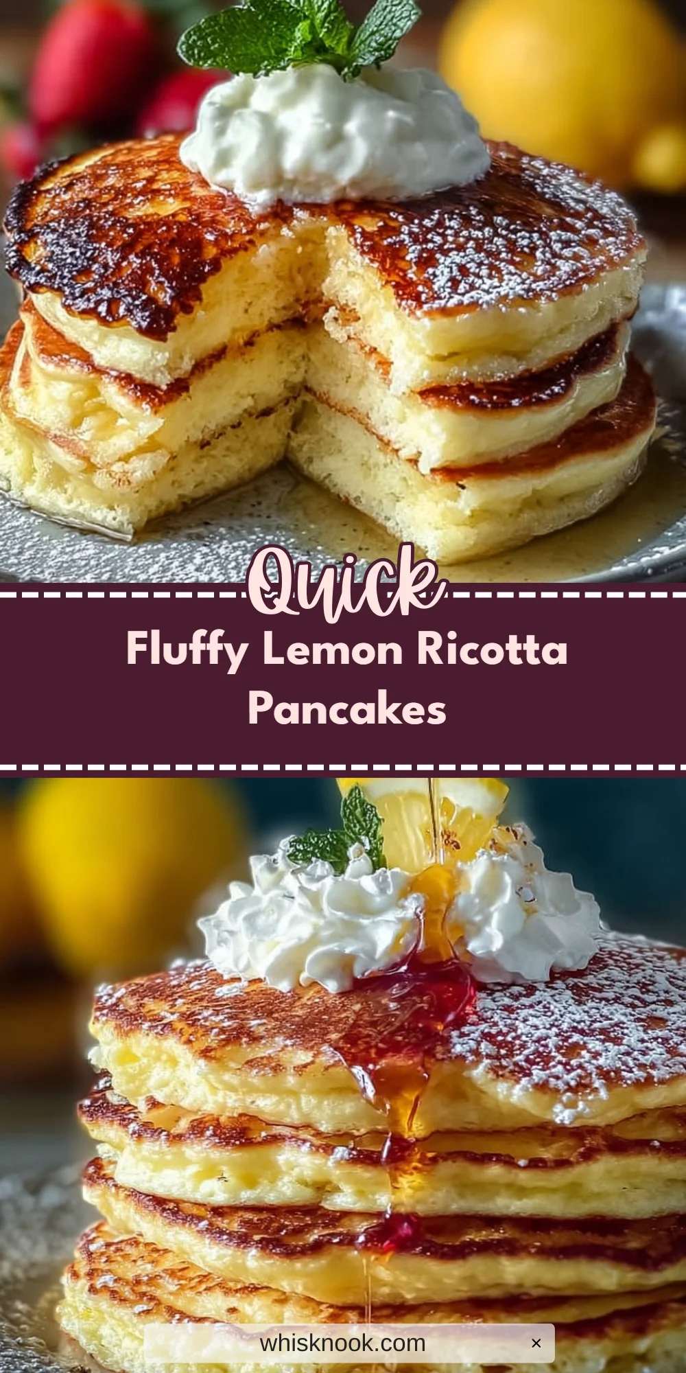 Fluffy Lemon Ricotta Pancakes