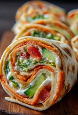 Fresh vegetable tortilla roll ups filled with colorful veggies and herbs