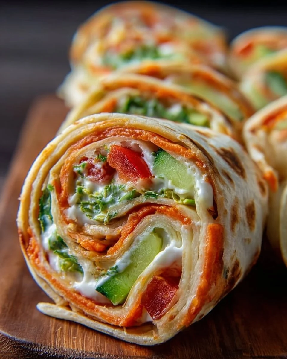 Fresh Vegetable Tortilla Roll Ups