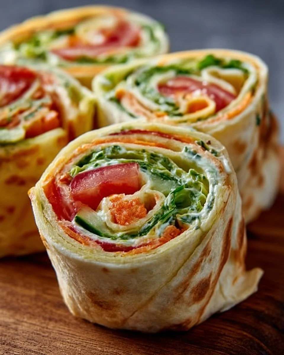 Fresh Vegetable Tortilla Roll Ups