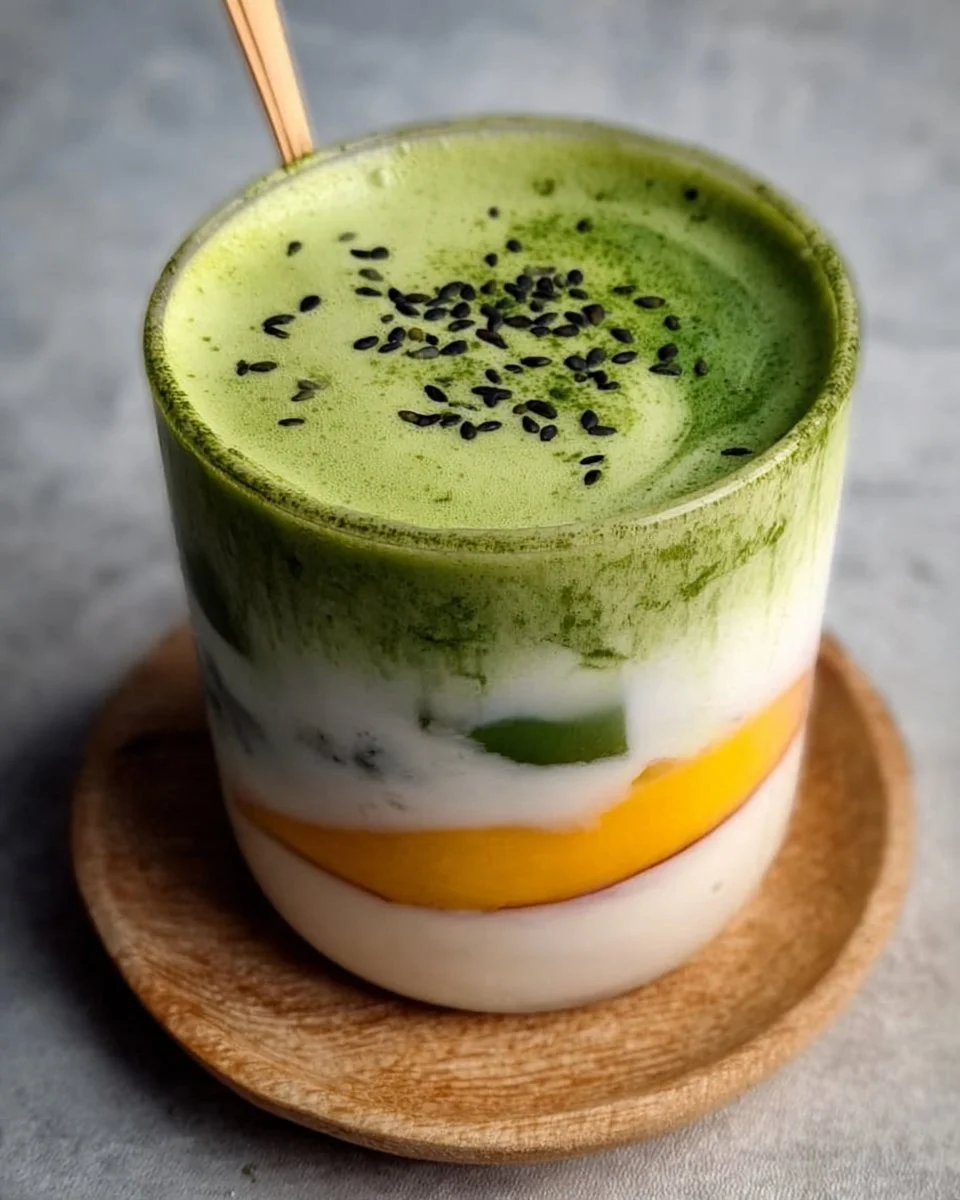 Incredible Mango Sticky Rice Matcha Latte