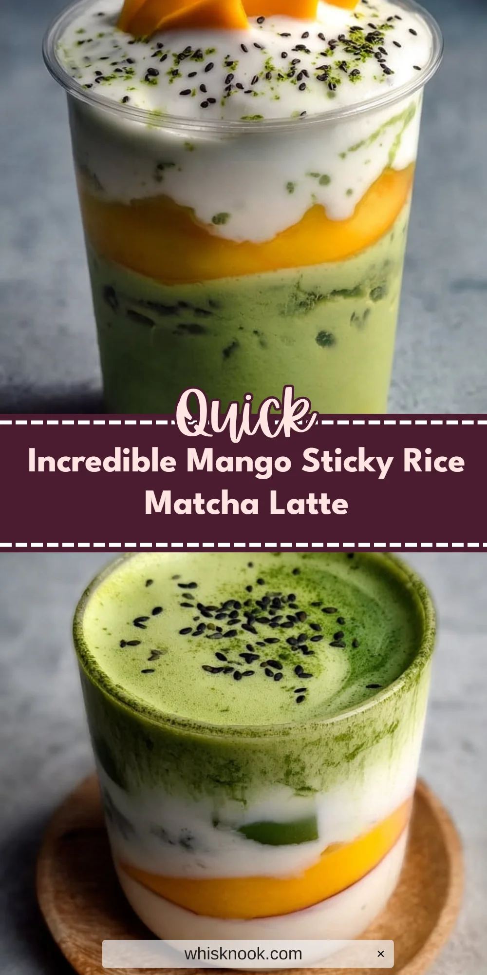 Incredible Mango Sticky Rice Matcha Latte
