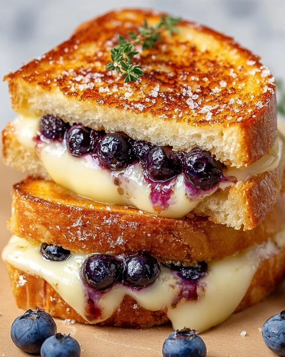Juicy Blueberry Grilled Cheese