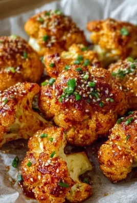 Delicious Korean Baked Cauliflower with spices and a crispy topping