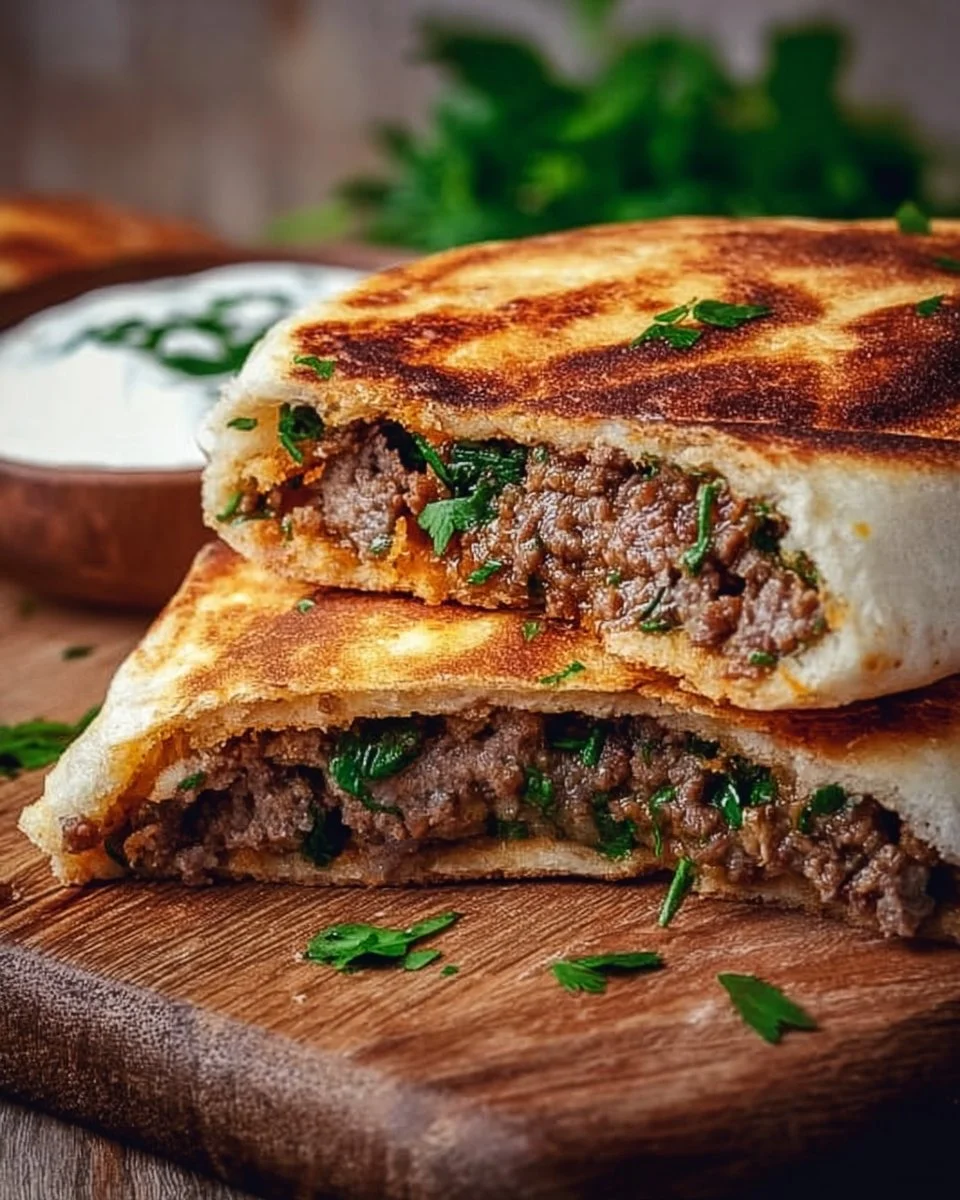 Lebanese Stuffed Pita Arayes