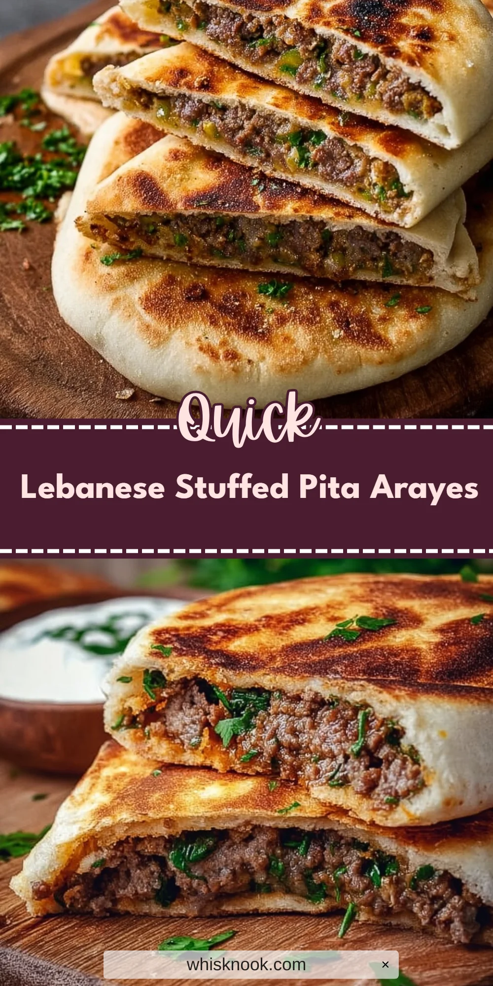 Lebanese Stuffed Pita Arayes