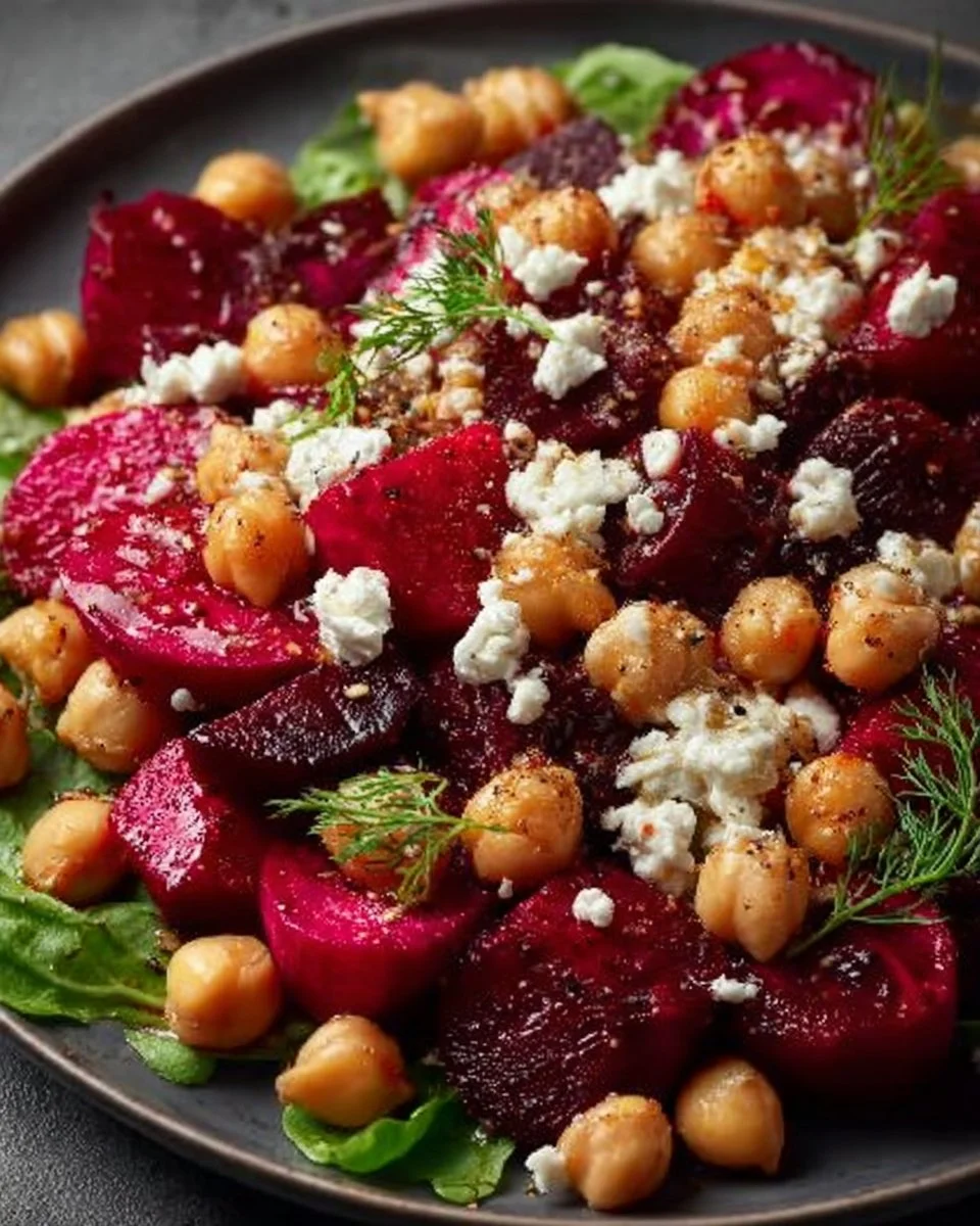 Mediterranean Chickpea and Beet Salad