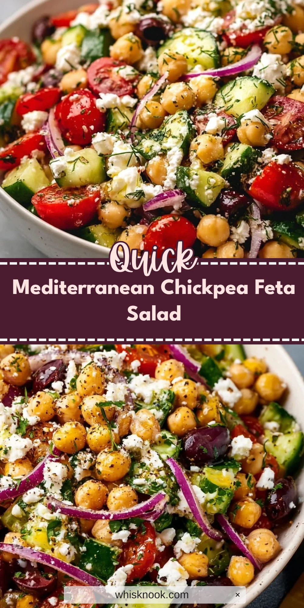 Mediterranean Chickpea Feta Salad