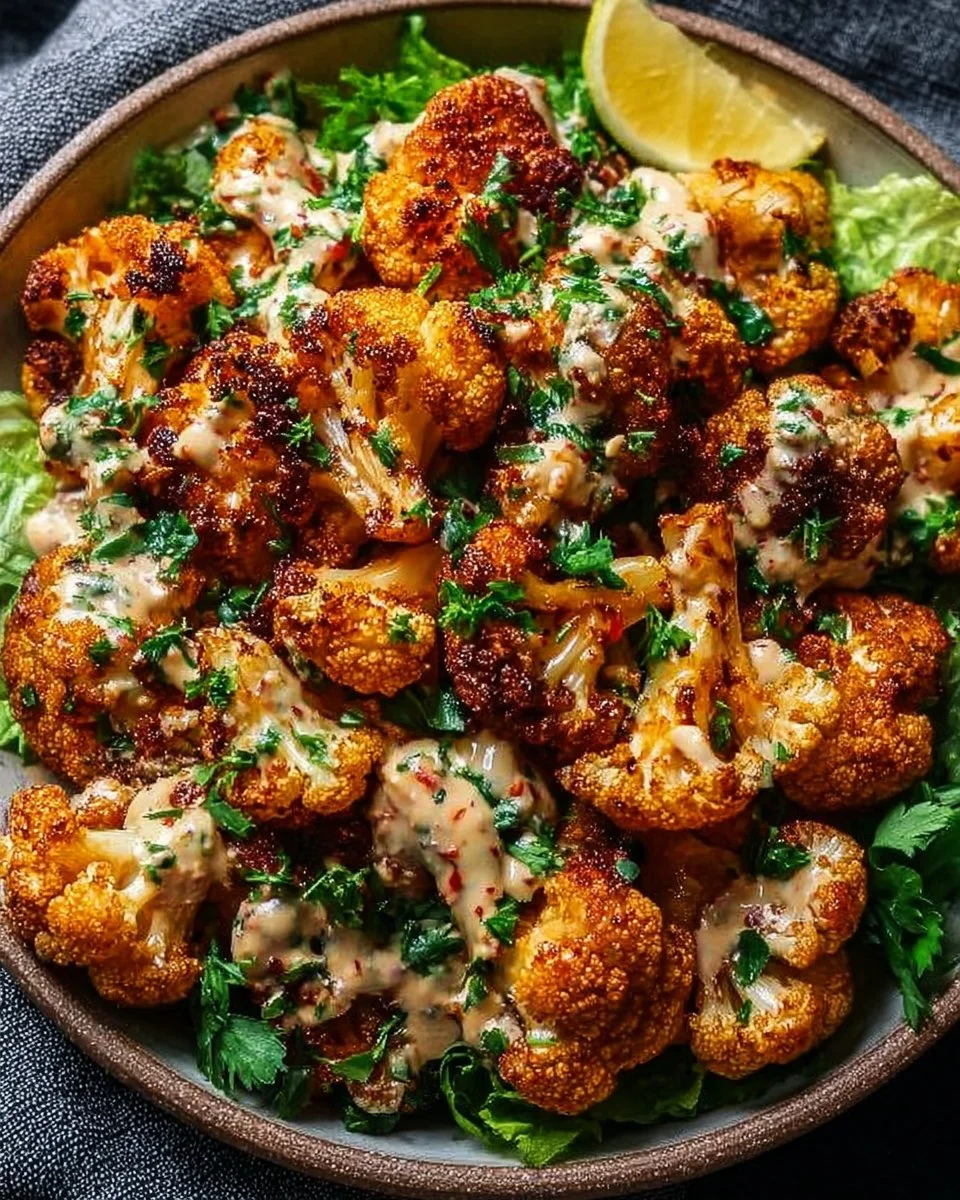 Moroccan Cauliflower with Tahini-Honey