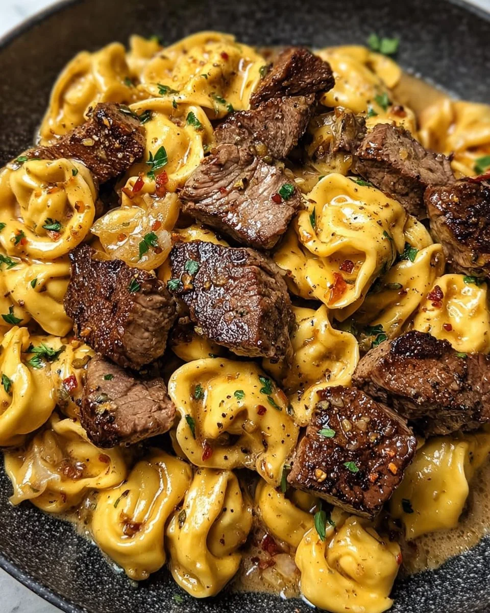One-Pan Cowboy Butter Tortellini Steak Bites Recipe