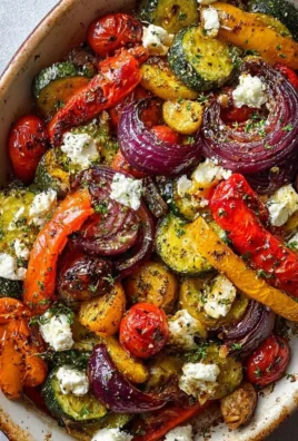 One-Pan Greek Vegetables dish with colorful veggies and herbs