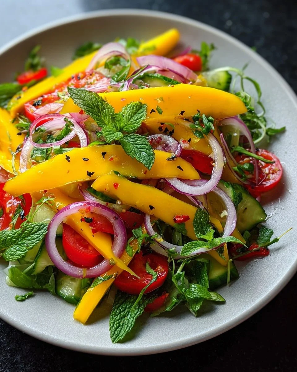 Refreshing Mango Salad Recipe with Lime Dressing