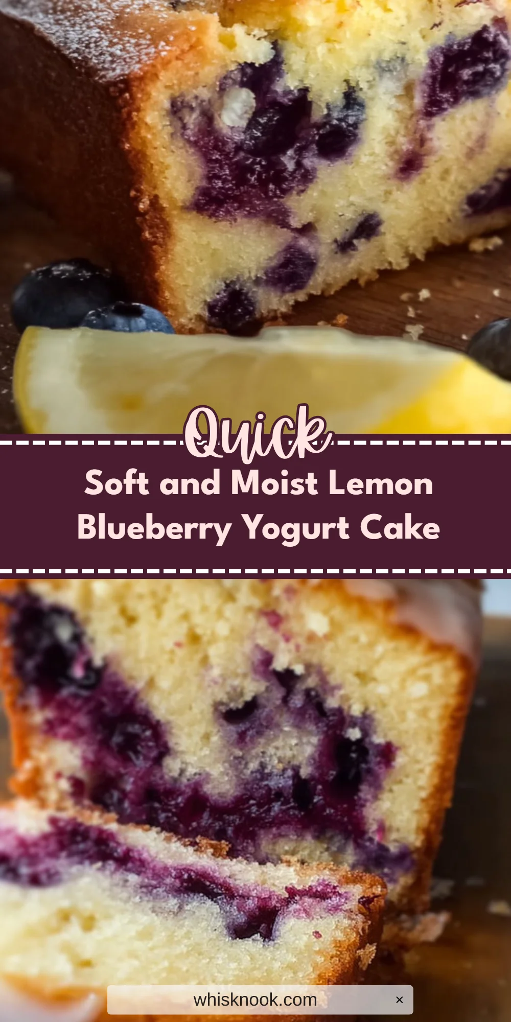 Soft and Moist Lemon Blueberry Yogurt Cake