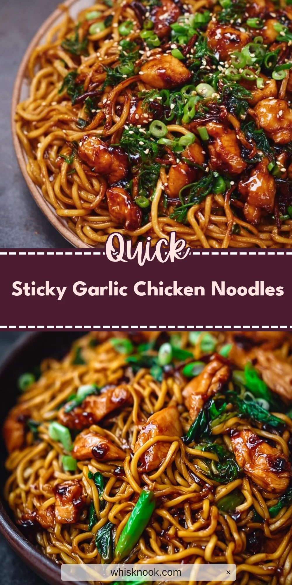 Sticky Garlic Chicken Noodles