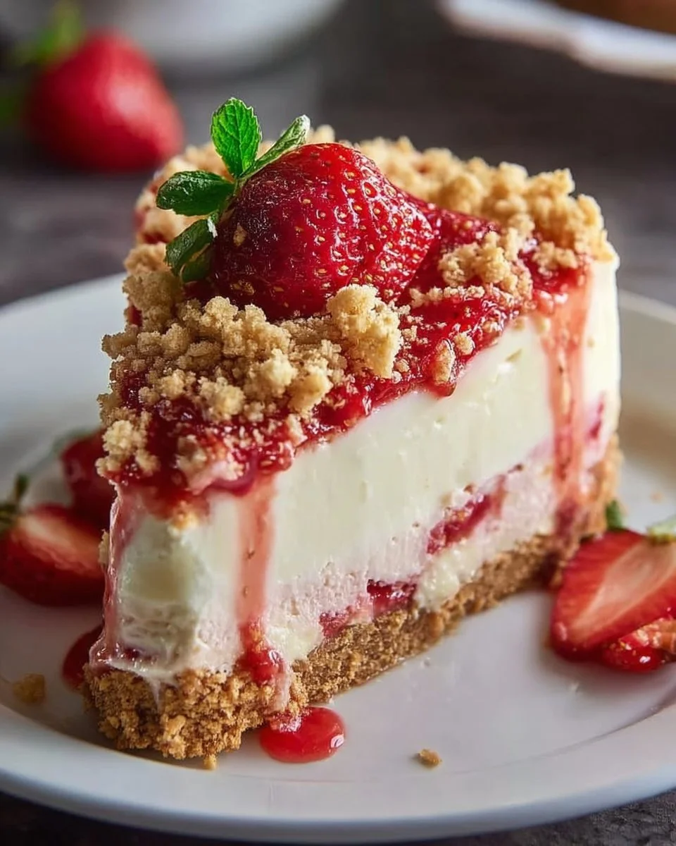 Strawberry Crunch Cheesecake