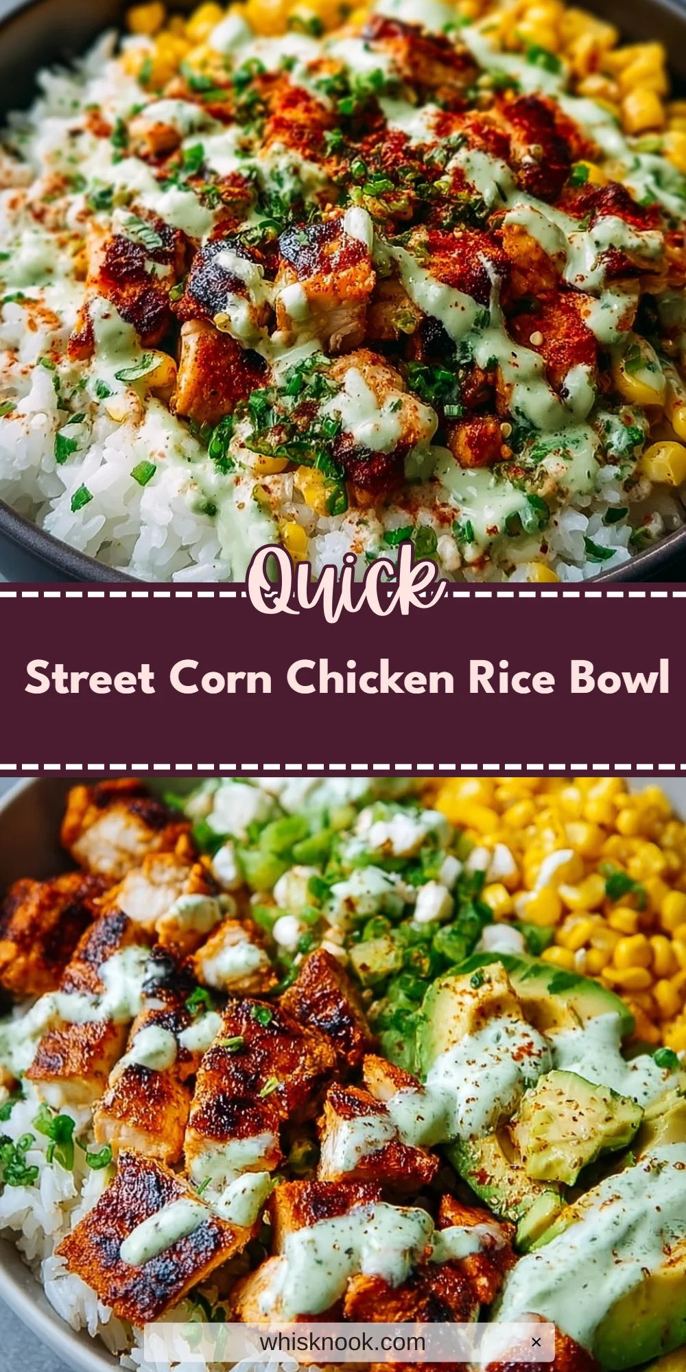 Street Corn Chicken Rice Bowl