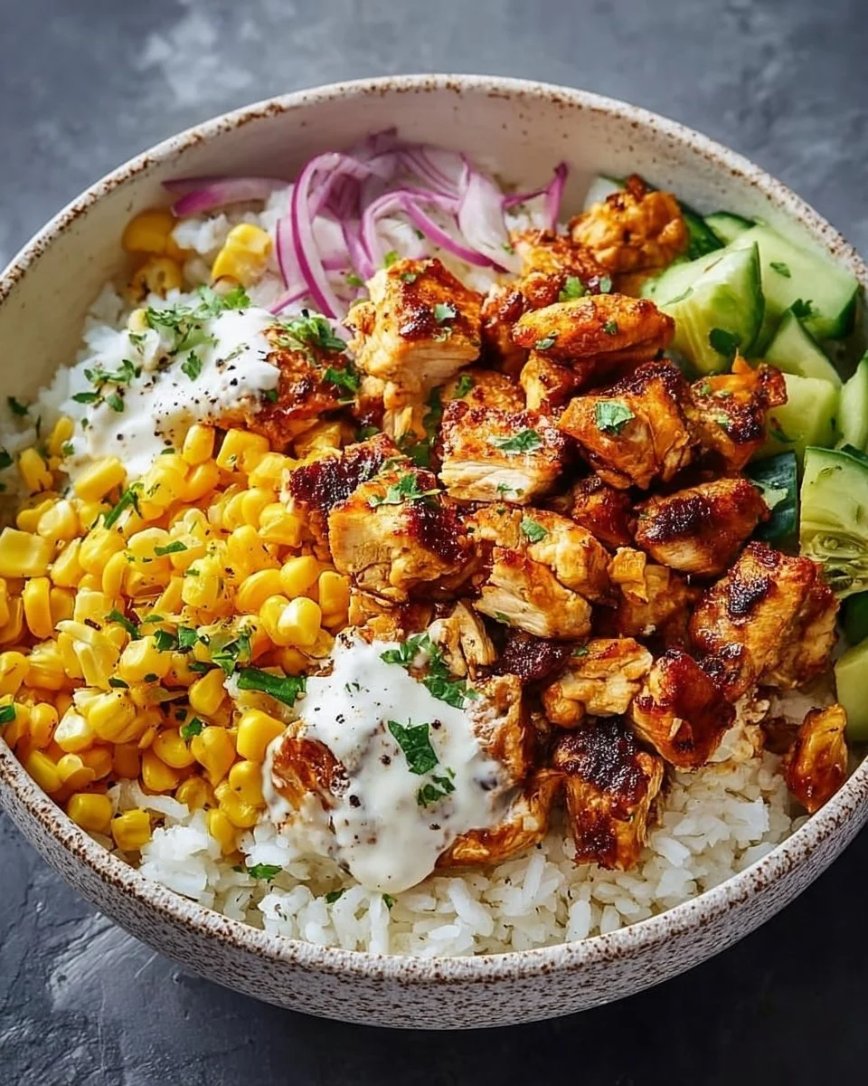 Street Corn Chicken Rice Bowl