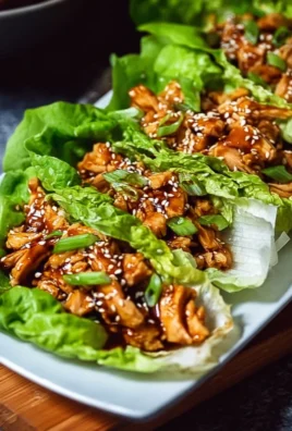 Tasty Teriyaki Chicken Lettuce Wraps served on a plate