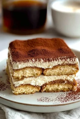 Delicious homemade tiramisu dessert with layers of coffee-soaked ladyfingers and mascarpone cheese